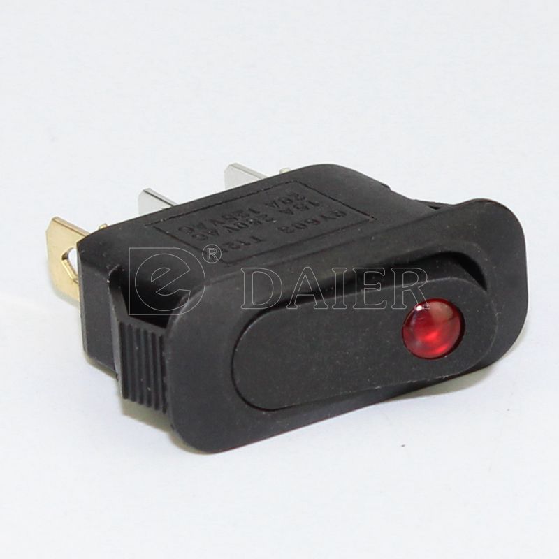 High Quality SPST ON OFF T105 Rocker Switch With Dot Light Country Rocker Switch R19A