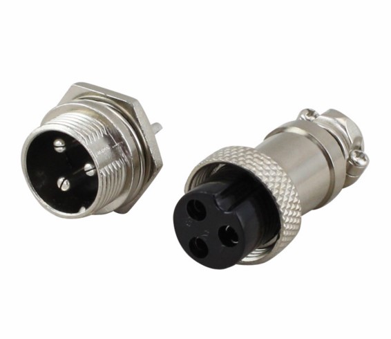 3 Pin 12Mm Male & Female Wire Panel Circular Connector Aviation Socket Plug