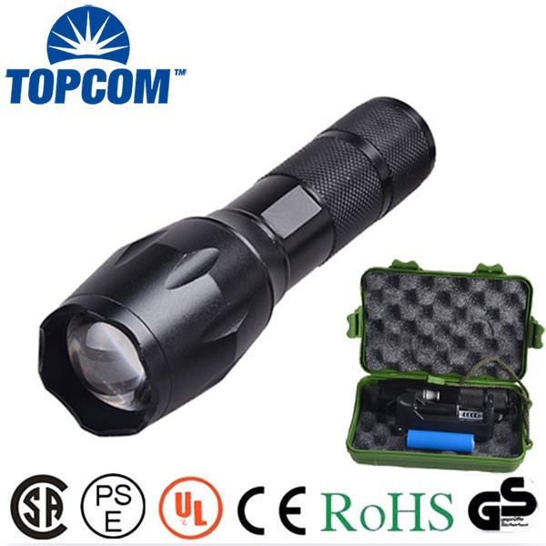 High Power zoomable xm-l t6 led flashlight