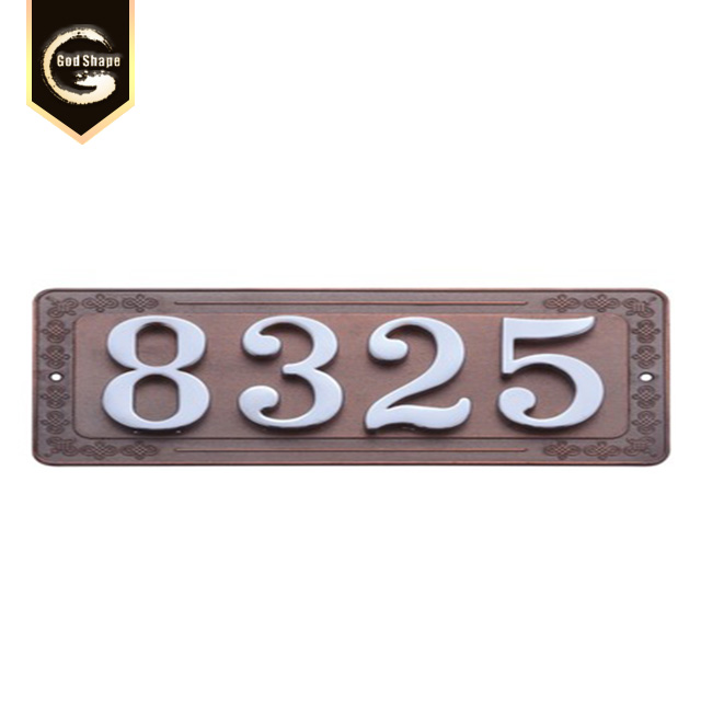 Factory Customer Made Curved Metal Office Name Desk Plate Room Street Number Hotel Sign