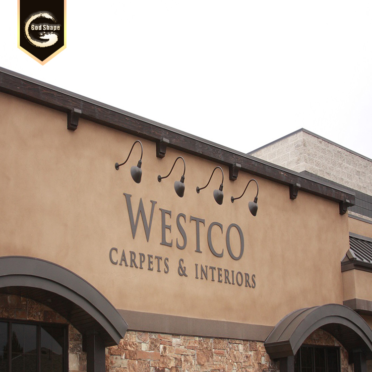 Vintage Outdoor fabricated polished mirror stainless steel non-illuminated sign 3D wal mounted letters sign
