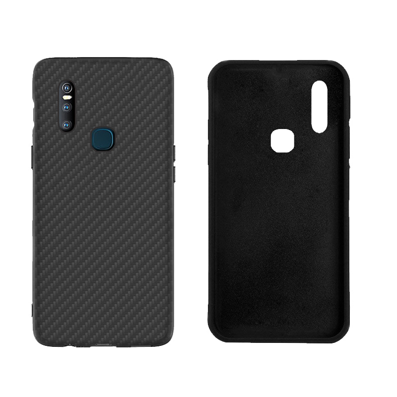 Premium Carbon Fiber  Case Full Sides Protective Shell Back shockproof Cover Design For Vivo S1