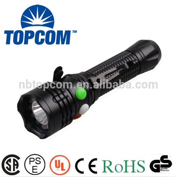 Traffic Cree rechargeable led red green white light 3 color signal torch