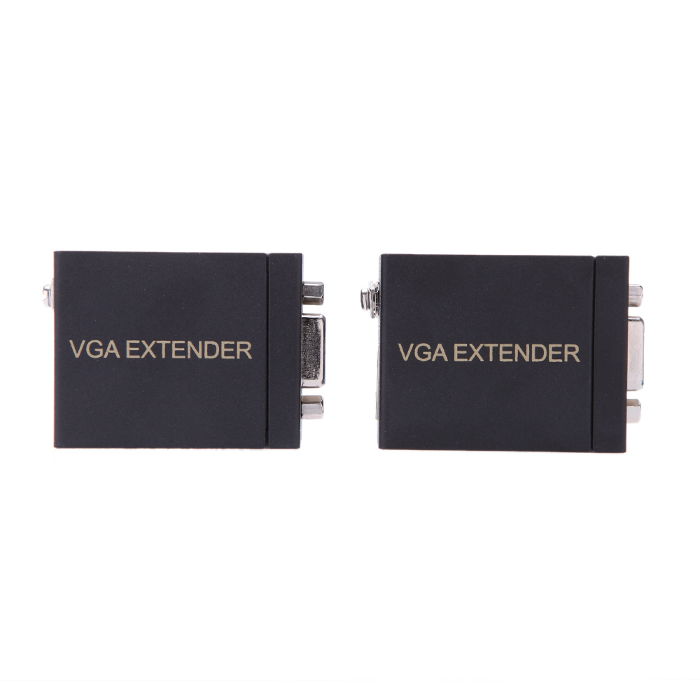60M VGA Signal to RJ45 Signal Extender Transmitter + Receiver Set Single Ethernet Cable