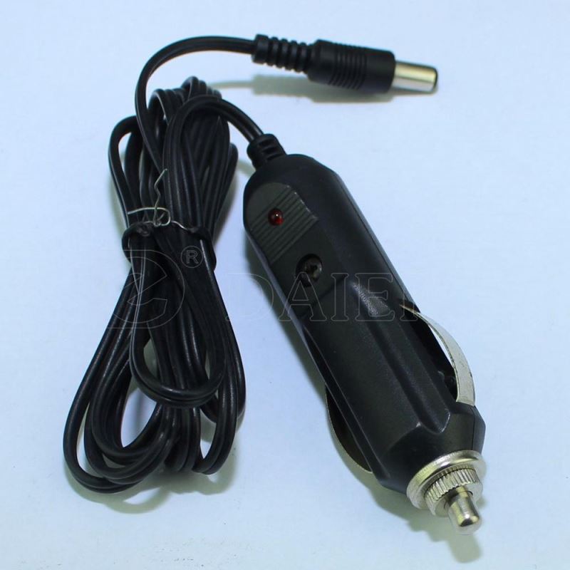 Automotive Adapter Car Cigarette Lighter LED Light With Wire