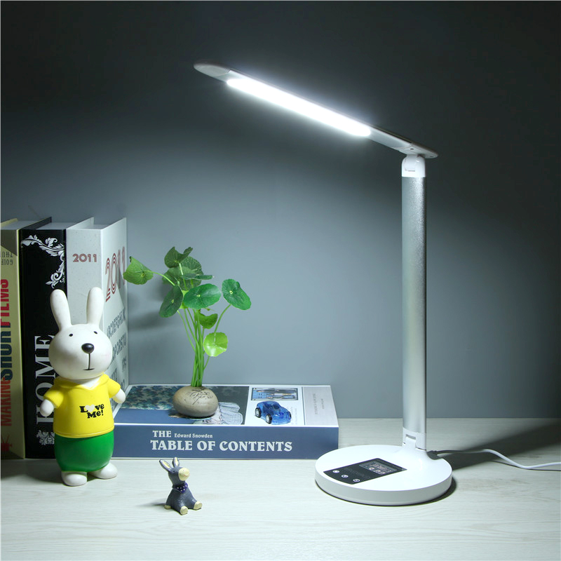 study led desk lamp with usb port&screen&calendar&color night light, children Lamp kids dimmable led table lamp