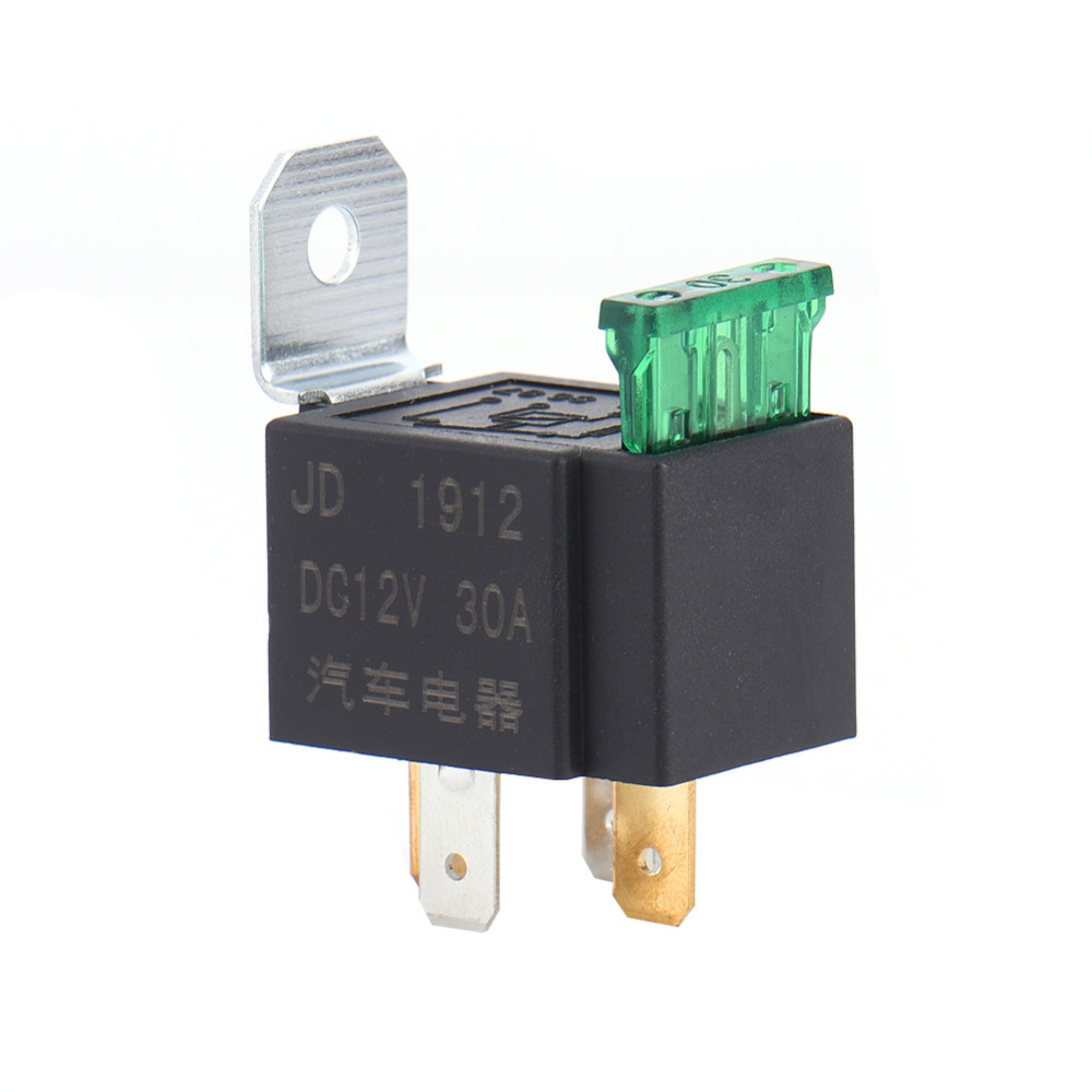 DC12V 30A 4 Pins auto Electronic Relay Car Automotive Relay with fuse  Insurance Film Car Bike Auto On/Off Relays, fuse relay