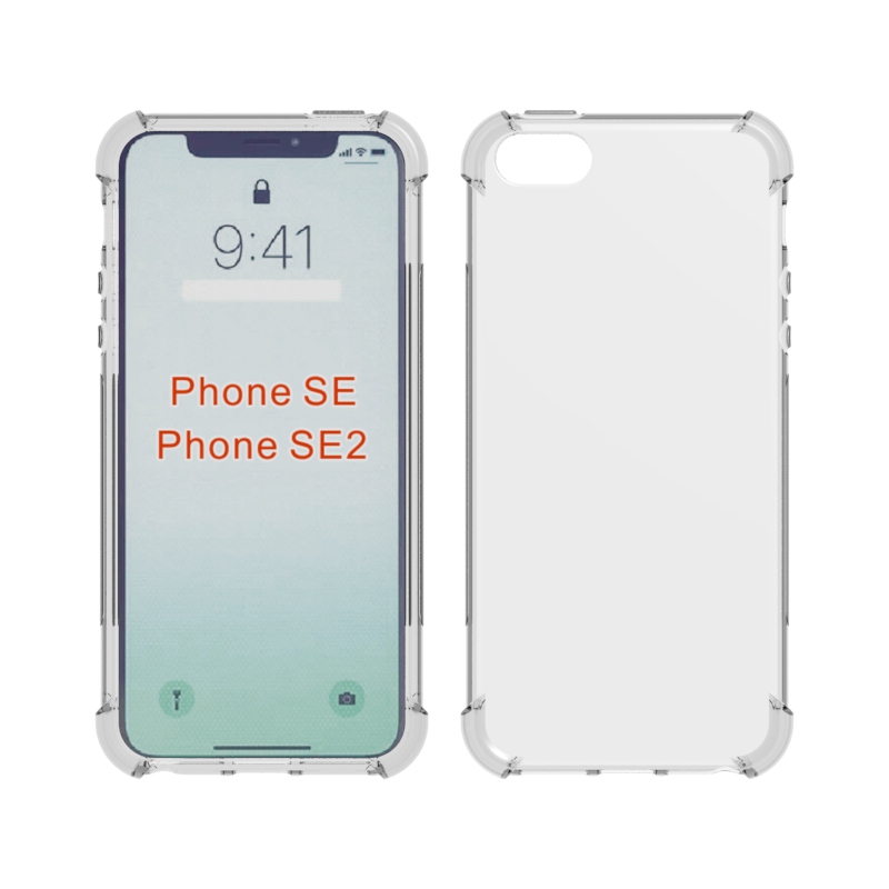Transparent Shockproof soft Tpu cover case clear case For Apple iphone SE SE2