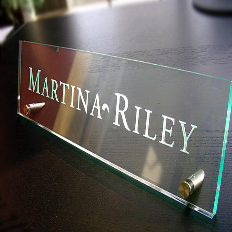 Chinese supplier acrylic art plaque craft engraved signage desk sign