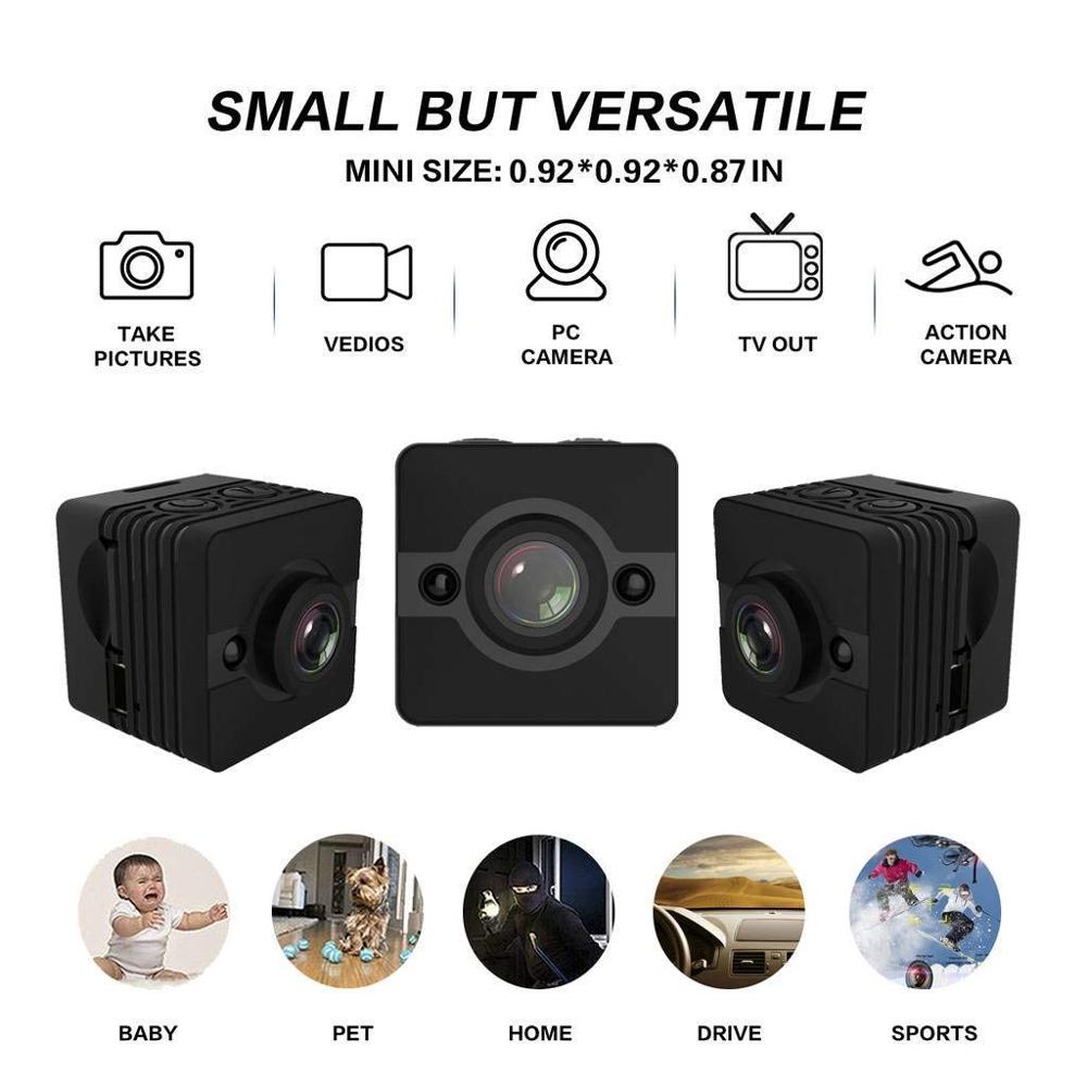 Free shipping HD 1080P SQ12 Mini IP Camera Waterproof Wide-angle Lens Camcorder Sport DVR Infrared Night Vision Micro Cam