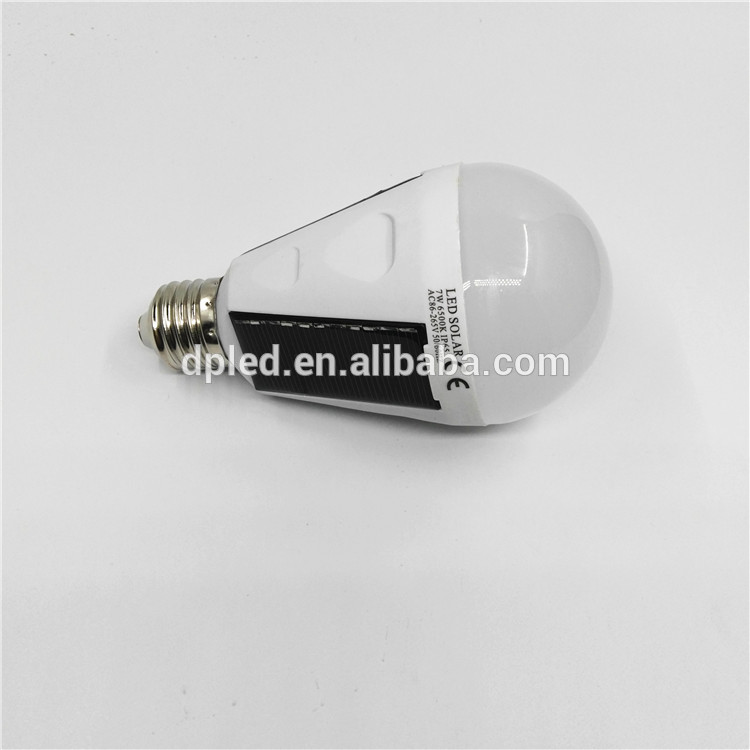 Solar led rechargeable light bulb IP65 waterproof emergency bulb