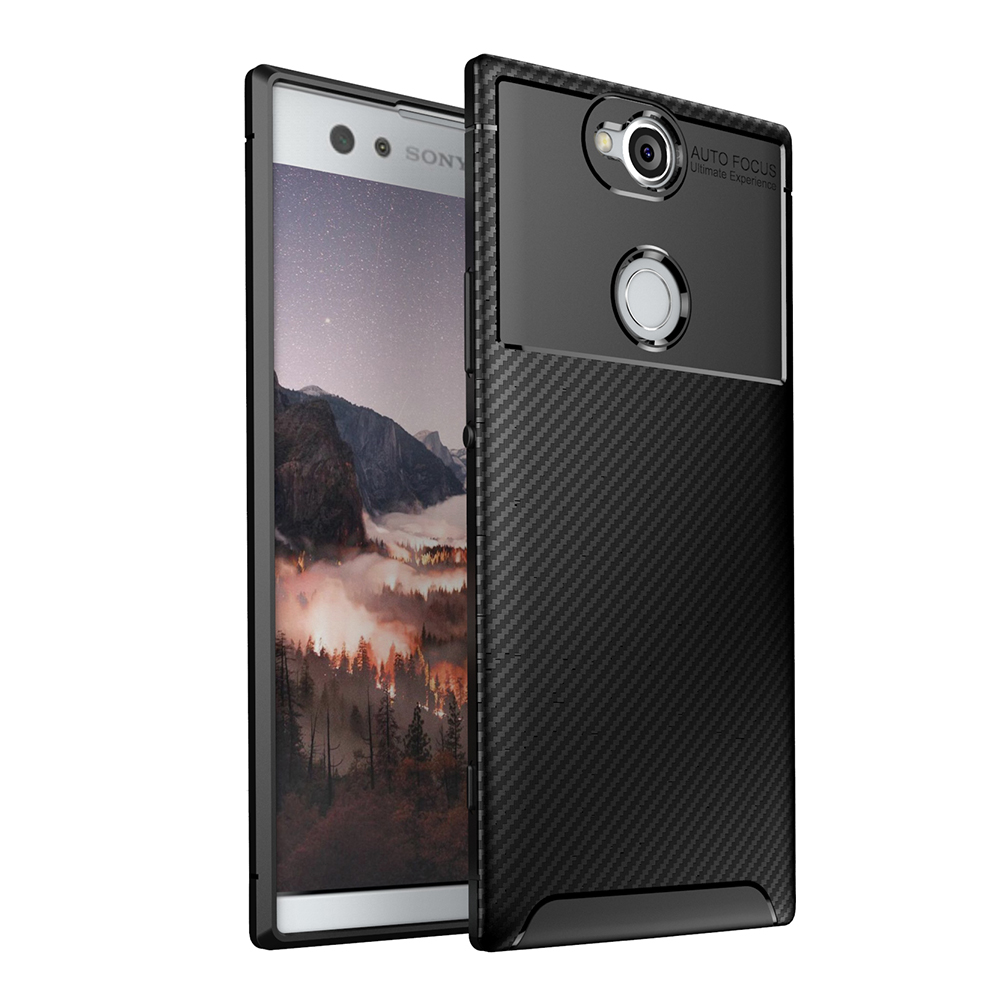 New Premium Shock Protection Carbon Fiber Skin TPU Silicone Case For Sony xperia XA2