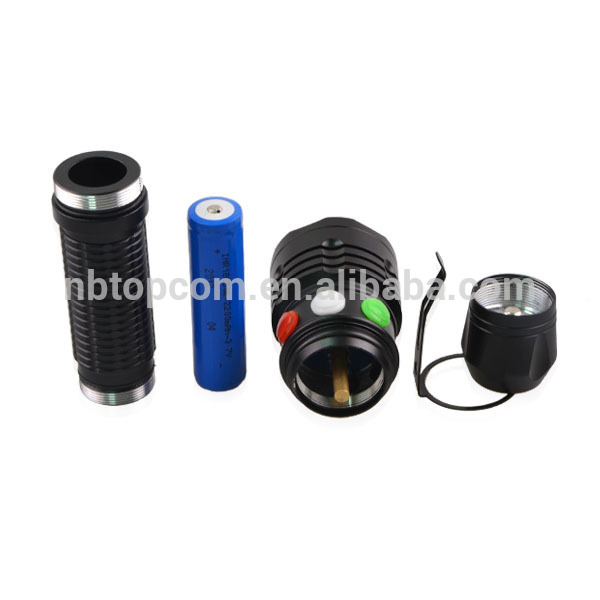 Rechargeable 3W Three Color LED Railway Magnetic Signal Flashlight
