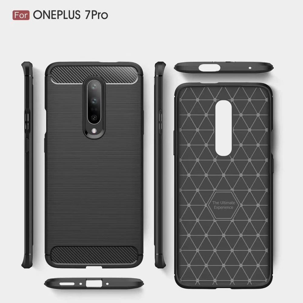 New Arrival Shockproof Carbon Fiber Case Cover for Oneplus 7 Pro TPU+PC case