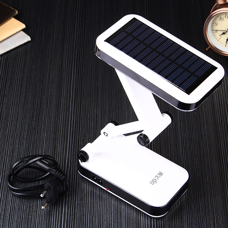 Solar battery rechargeable foldable and Adjustable led Table Lamp With 24 LEDs Reading light desk lamp Duration Power