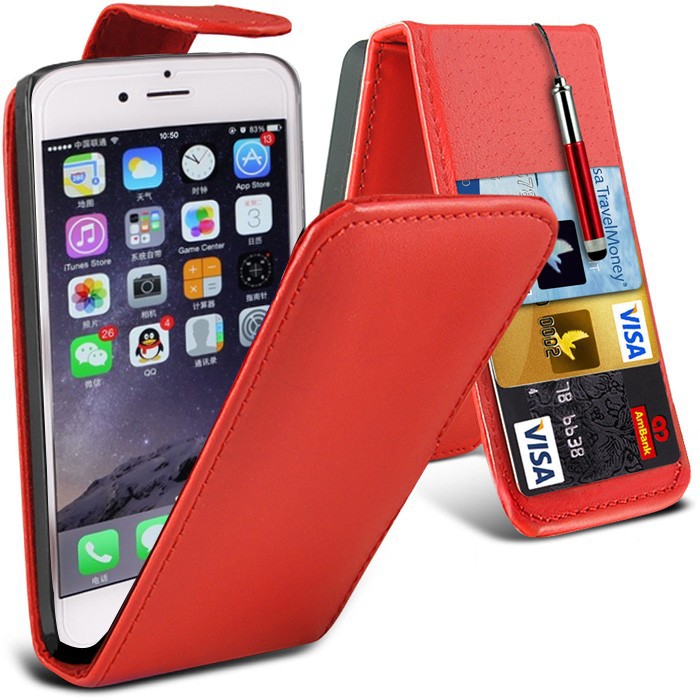 Factory Price for iphone 6 5.5 inches Mix Colors Flip Leather Cell Phone Case Cover