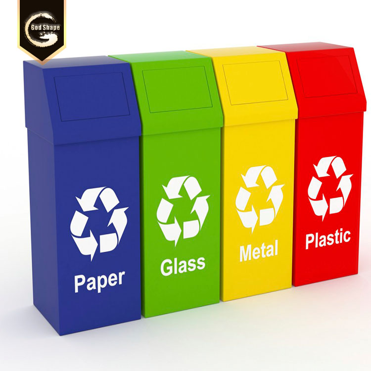 HDPE material 360L bin hdpe recycle waste container outdoor 3 trash bin
