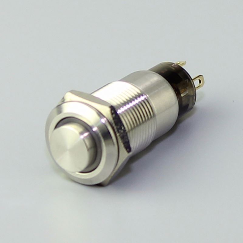 12mm Latching Metal IP68 Waterproof Push Button With Self Locking LED