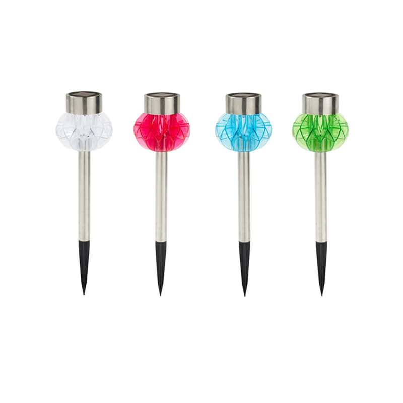 Waterproof Outdoor Stainless Steel Solar LED Acrylic flower Stake Stand Light solar Garden Border Lawn Yard light