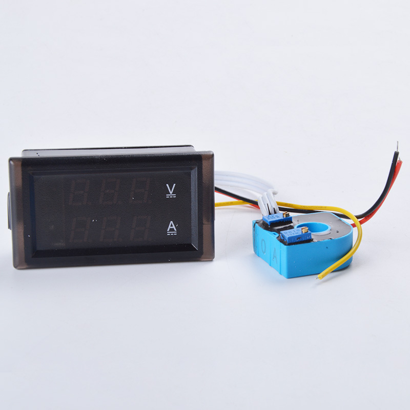 0.28' LED DC Digital Voltage Current Meter LCD 100V 100A Voltmeter Ammeter with Hall Transformer