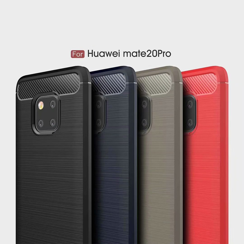 Carbon Fiber Tpu case For Huawei Mate 20 Pro Soft CF Cover
