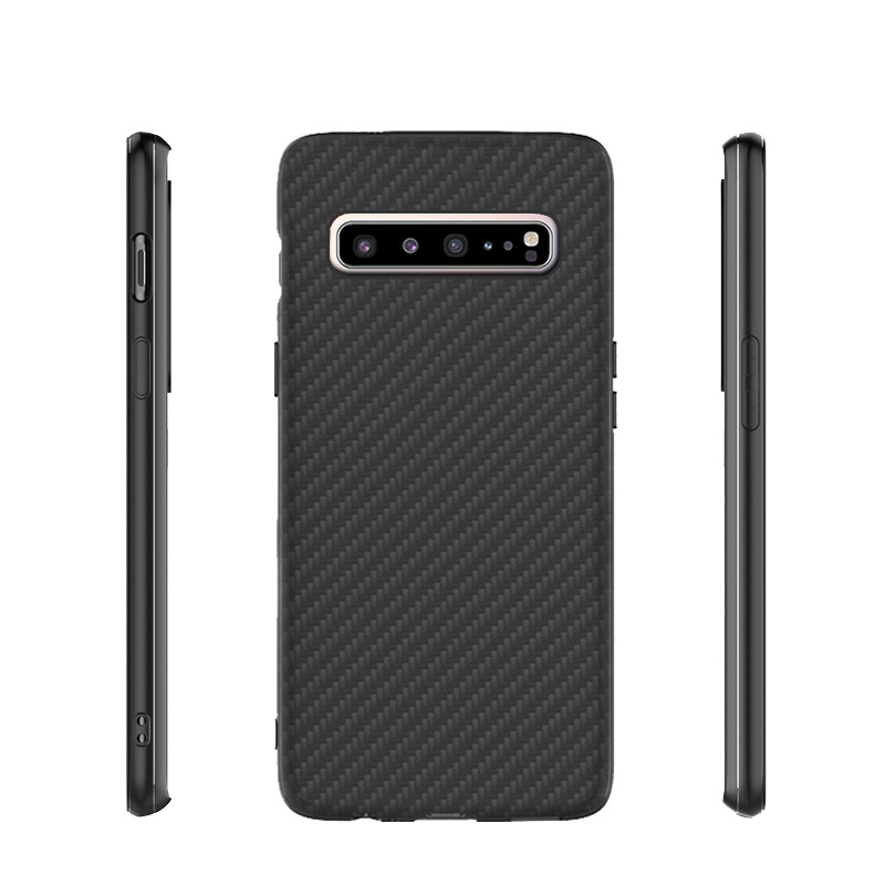 Matte Finish Carbon Fiber Textured Light Thin Shock Absorbing Bumper Skin hard case for Samsung galaxy S10