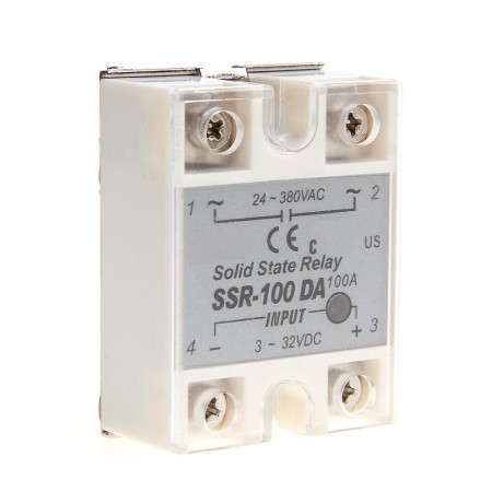 Solid State Relay SSR-100 DA DC-AC 24-380VAC 100A 3-32VDC