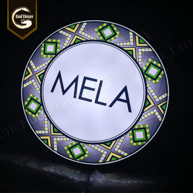 Factory High Quality Waterproof Aluminum Frame Round LED Light Box With Letter for Advertising