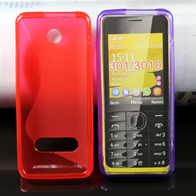 S Line TPU Gel silicon Cover Case for Nokia lumia 301