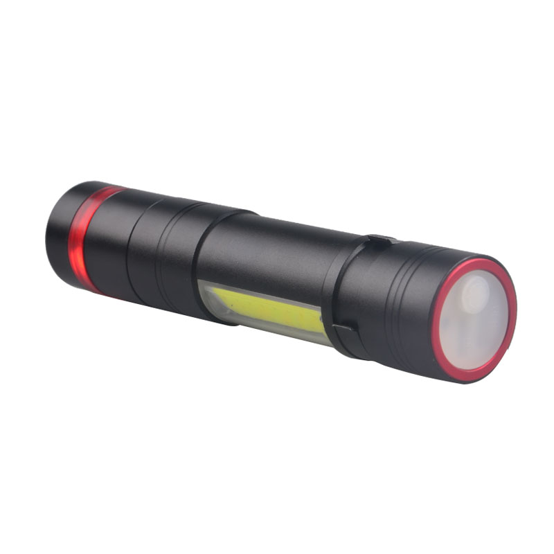 USB Rechargeable Tactical Flashlight LED 10W T6 Zoomable LED Torch COB led Flashlight