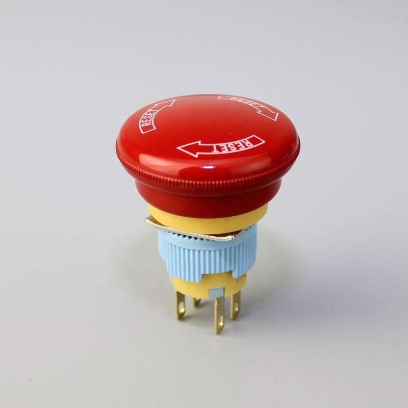 16mm Sealed SPST Elevator Mushroom Top Emergency Push Button Box