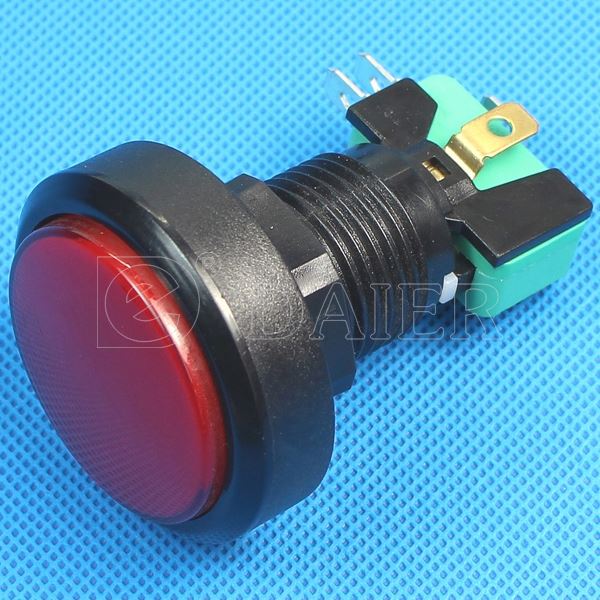 16A 250VAC Single Pole 3 Pin Solder Terminal Microswitch Button