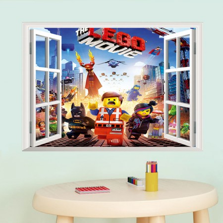 2108 New 3D Room Window Game Wall Stickers