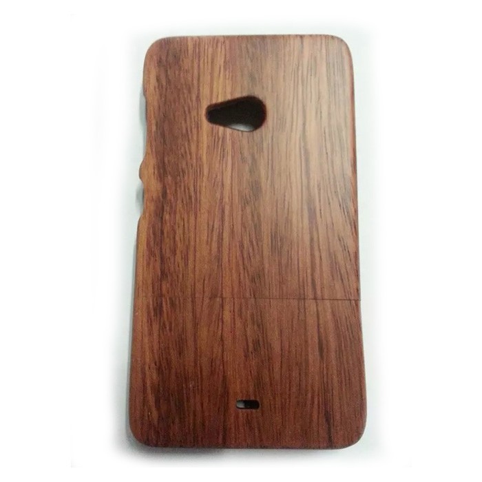 High Quality For Nokia Lumia 535 Wood Bamboo Hard Back Cover Case