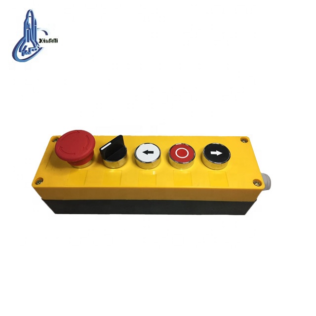 high quality industrial 5 mushroom/2 position selector/push flush button control box switch for lifting XDL6N5-JBOS534C