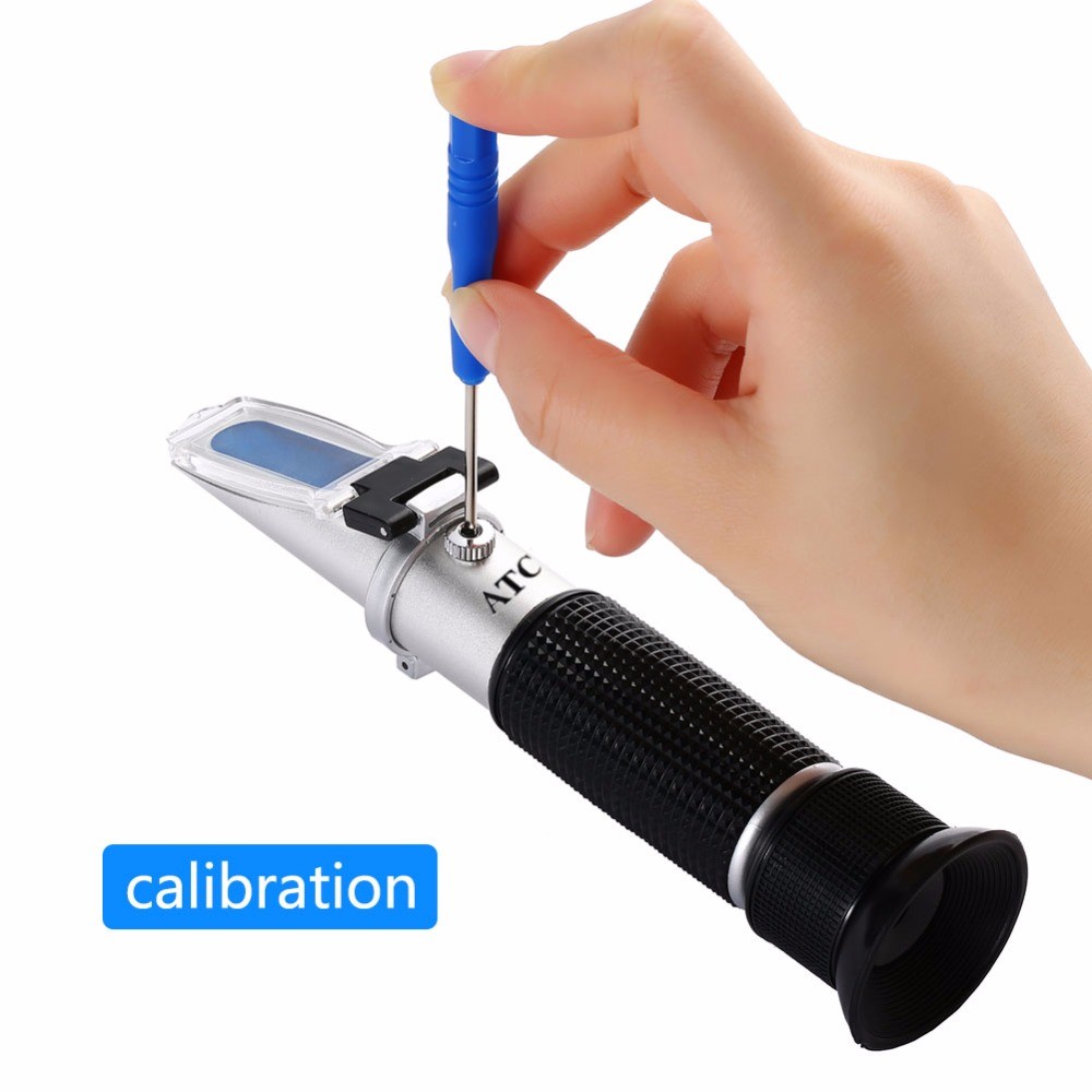 hand held 10-30% water Honey Refractometer with calibration atc refractometer Honey moisture meter in plastic case