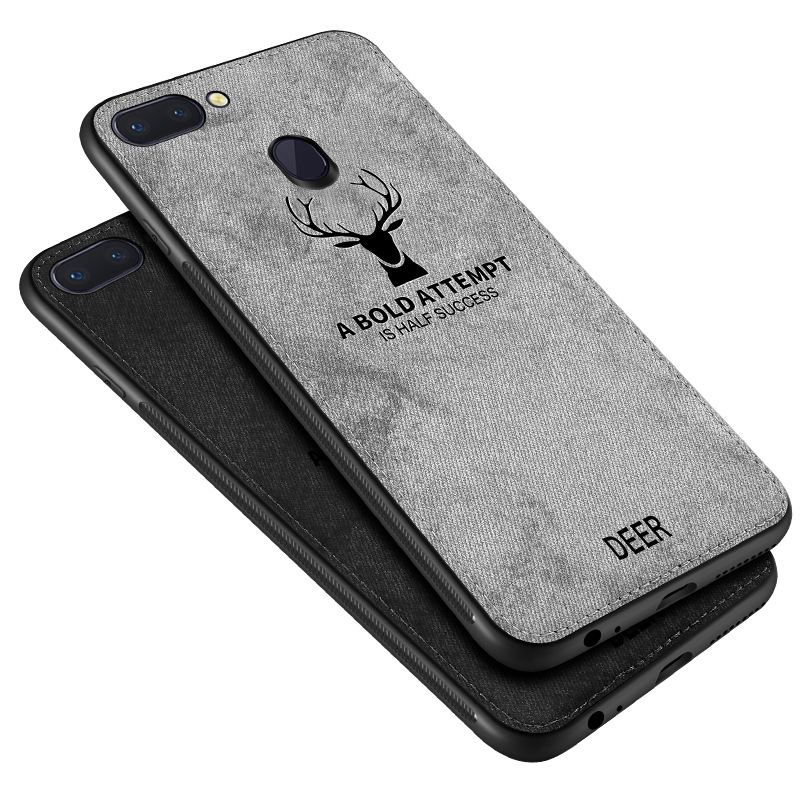 Protective Case Anti Slippery canvas and  Flexible Durable Shockproof elk deer PC Skin Case for OPPO Find X