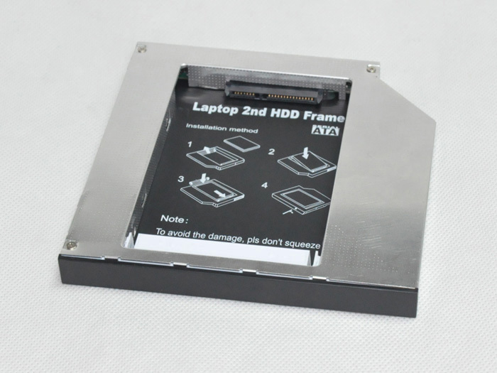 Laptop 2nd Hard Drive HDD DVD Bay Caddy 12.7mm SATA to SATA For ACER/ASUS/DELL