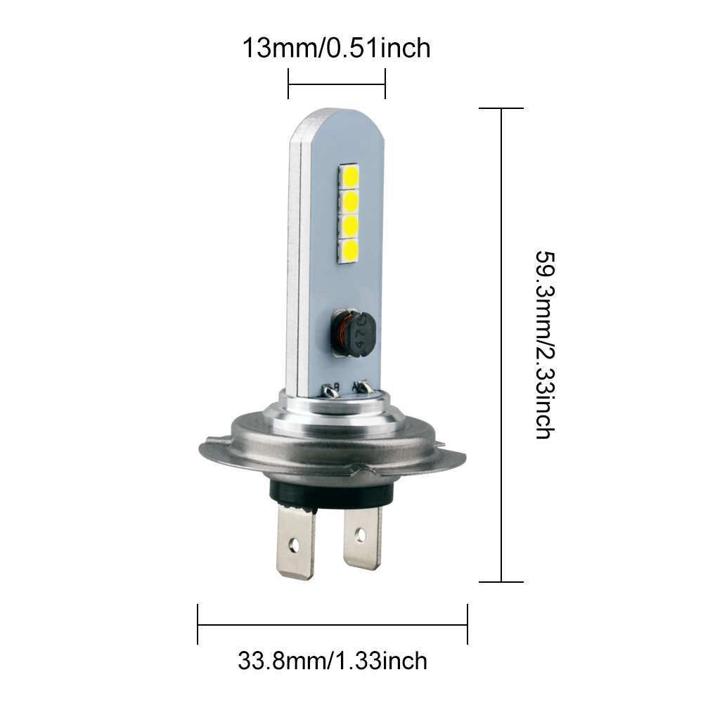 high power bright led is250 h7 headlights led in the ground H7 8 SMD 3030 bulb