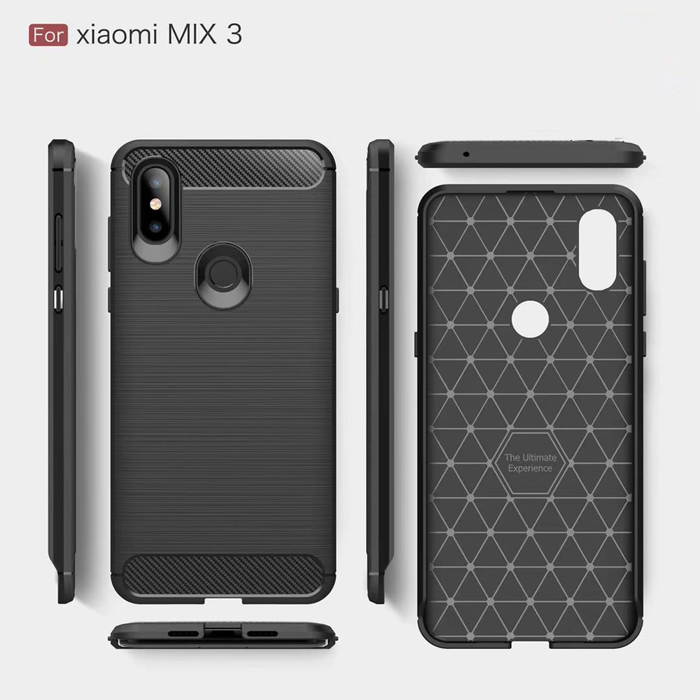 Carbon Fiber Tpu case For Xiaomi Mix 3 Soft CF Cover