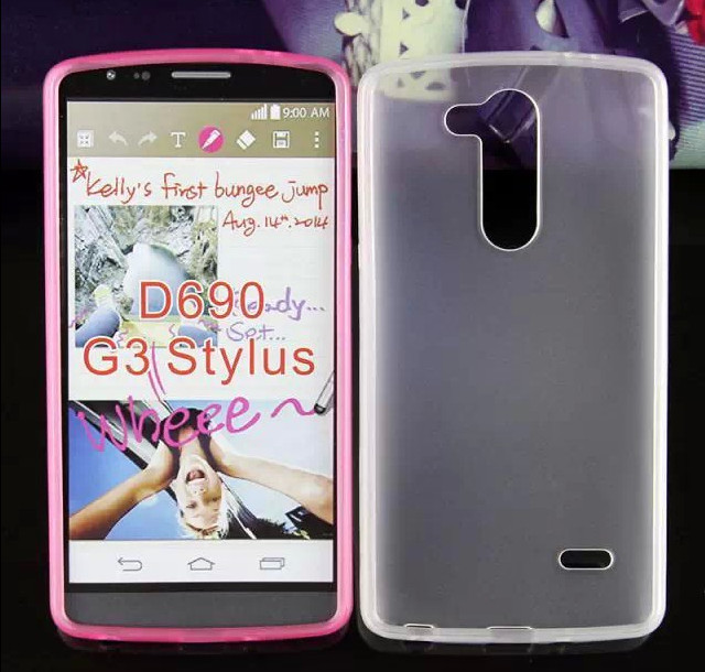 Mix colors Soft cover Gel TPU Case for LG G3 stylus D690