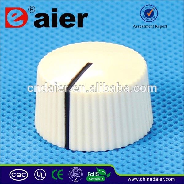 KN-7074 Serrated Round Pointer Potentiometer Knob With Thread Pedal Knob