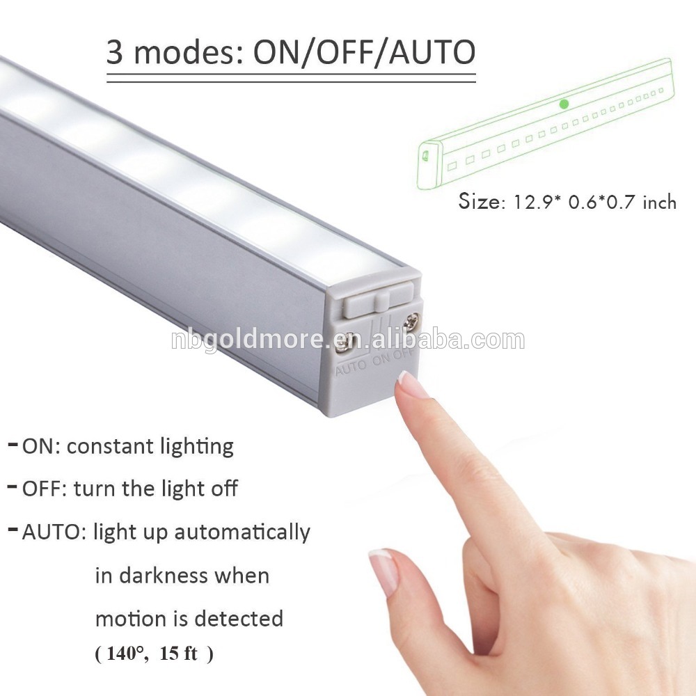 Goldmore3 20-LED Wireless Motion Sensor Night Light Under Cabinet Lighting