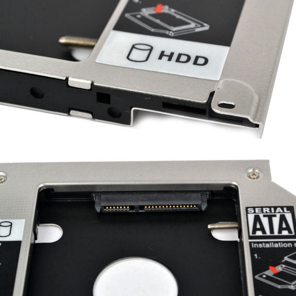 HDD SSD SATA Hard Drive Caddy Optibay 9.5mm For Apple Macbook Pro Unibody 2nd