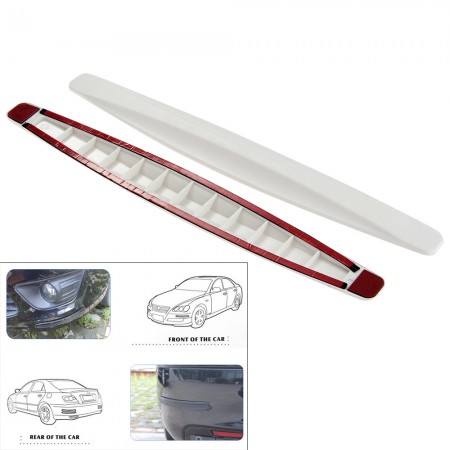 White Car Door Bodywork Guard Bumper Scratch Protector Protective Strip Bar