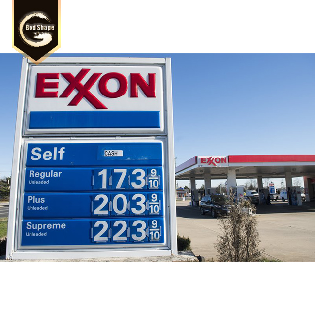 Remote Control Outdoor Led Digital Number Sign Led Gas Station Price Sign