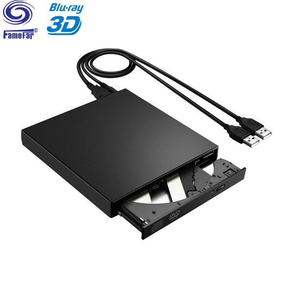 Factory direct supplier External USB 2.0 25G 50G BD-R BD-ROM CD/DVD RW blu-ray dvd Burner Writer Recorder for Laptop Computer PC