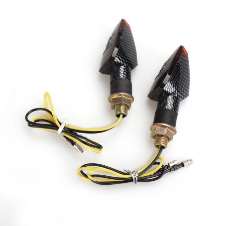 2 14 LEDs Motorcycle Motorbike Turn Signal Blinker Indicator Light Lamp Yellow