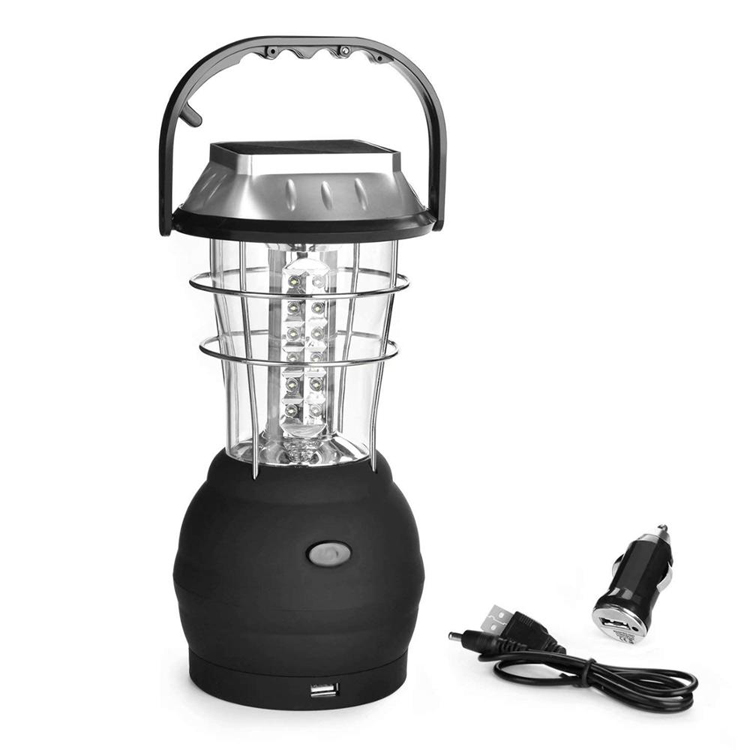 Goldmore rechargeable waterproof Hand Crank 5 modes 36 LED solar camping lantern for camping/hiking