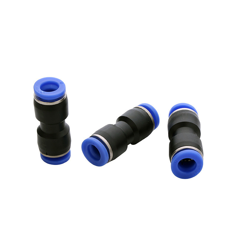 PU-8 PU-08 Series Pneumatic Tube Pipe Hose One Touch Push In Air Fitting Quick Joint Coupler Straight Union PU5/16